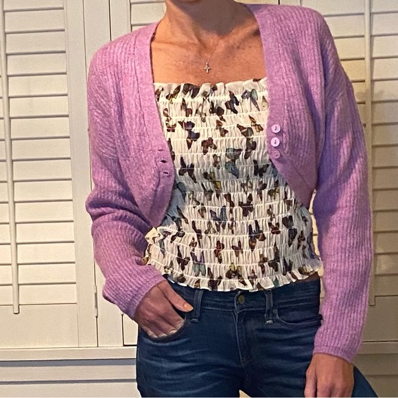 For Love And Lemons new cropped ribbed cardigan - Picture 5 of 12